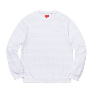 SUPREME DASH STRIPE CREWNECK SS18 LONG SLEEVE